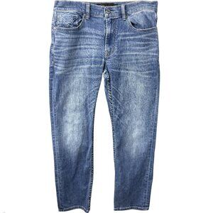 SEEDED & SEWN Adam Athletic Fit Straight Jeans Medium Wash Men’s W32 L30